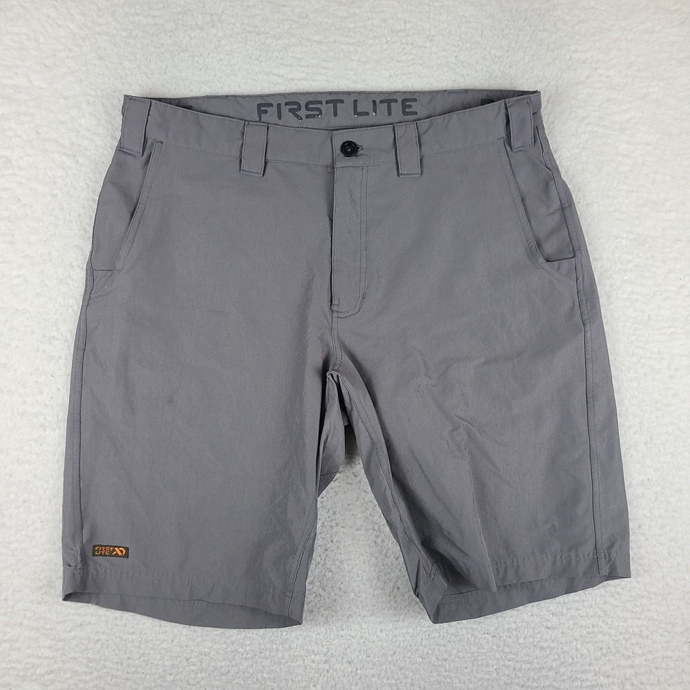 First Lite Shorts Mens 36 Gray Guild Lite 11" Hybrid Chino Performance Golf *s